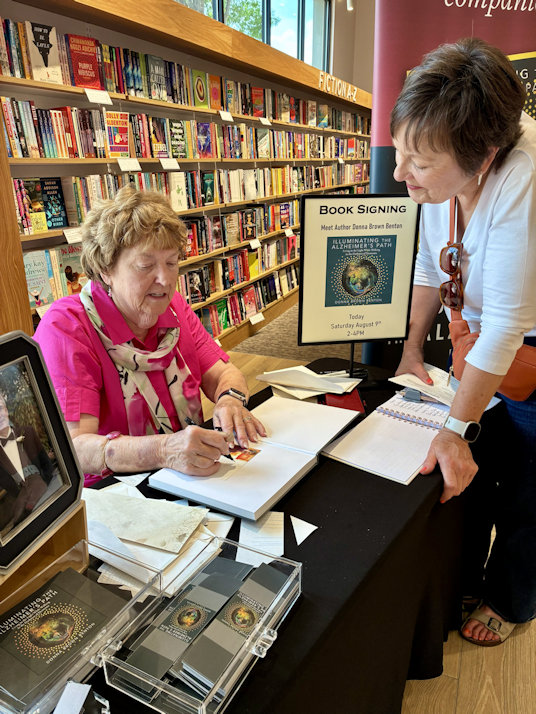 Donna signing books at Barnes & Noble