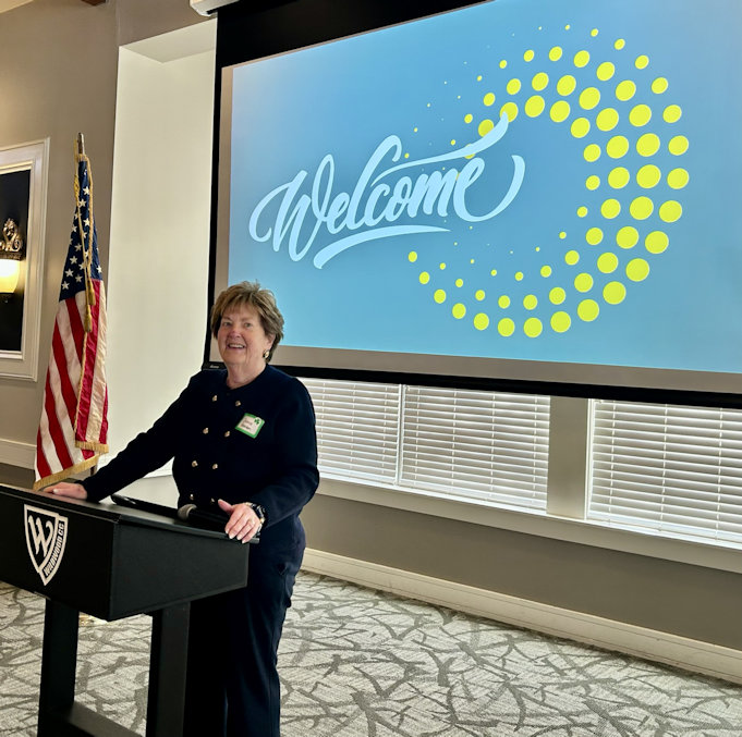 Donna presenting at Wildwood Country Club